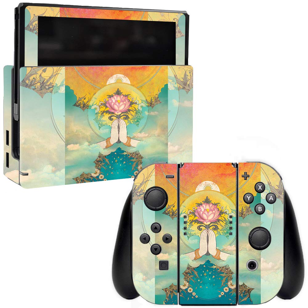 MIGHTY SKINS Nintendo Switch Skin - Protective Vinyl Decal Cover, Divine Offering Design, Easy Apply/Remove, NISWI-Divine Offering