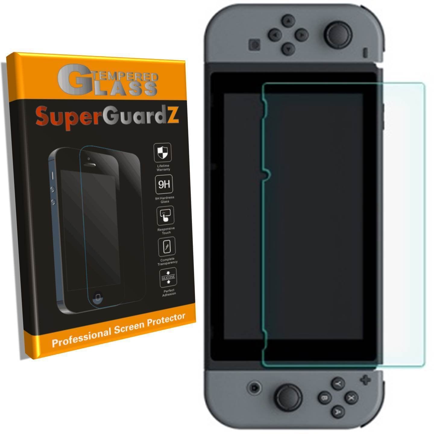 [2-PACK] For Nintendo Switch (2017 Release) - SuperGuardZ Tempered Glass Anti Blue Light [Eye Protect] Screen Protector [Lifetime Replacement]  9H  Anti-Chip Edge  Shatterproof