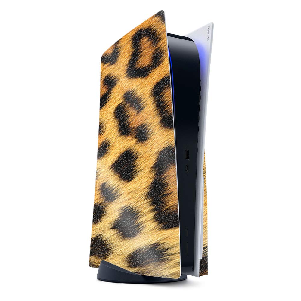MightySkins Glossy Glitter Gaming Skin for PS5 / PlayStation 5 - Cheetah | Durable High-Gloss Glitter Finish | Easy to Apply and Change Style | Made in The USA