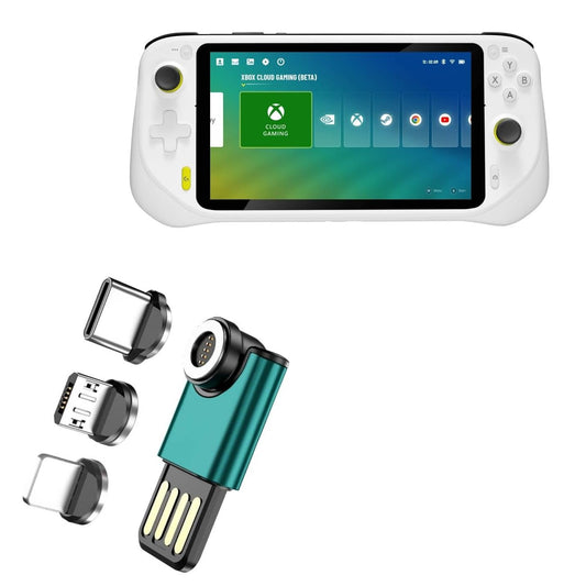 BoxWave Cable Compatible with Logitech G Cloud Gaming Handheld 940-000198 (7 in) - MagnetoSync mini Adapter, Magnet Charging Cab