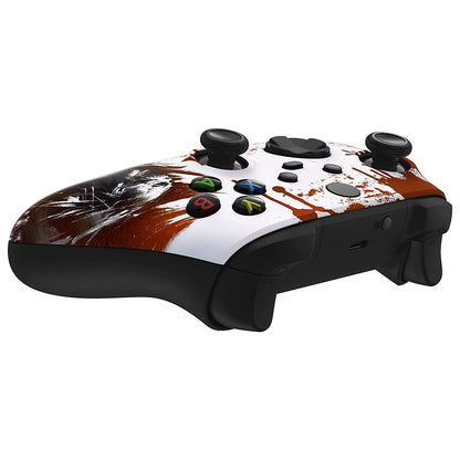 Custom Controllerzz Wireless Controller for Xbox Series X/S & One - Soft Touch Feel - X/S Bloody Zombie Design