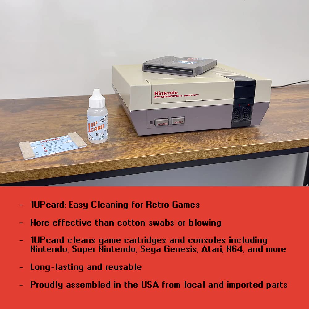 1UPcard Universal Game Cartridge Cleaner - 3 Card Pack for Game Consoles