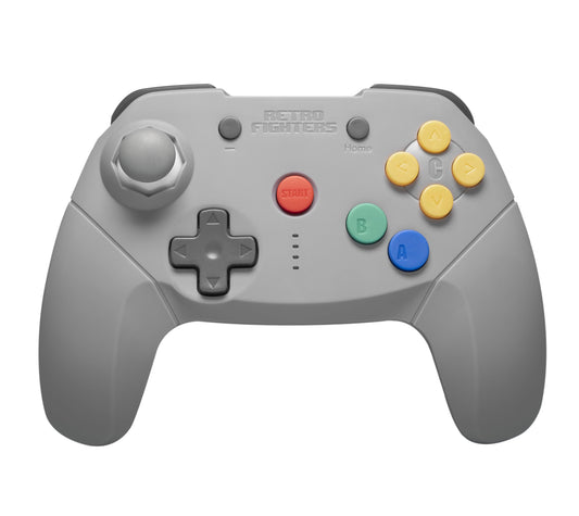 Retro Fighters Brawler64 Wireless Controller for Nintendo Switch - Bluetooth NSO Edition, Gray