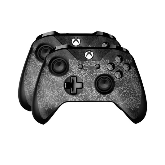 Glossy Glitter Skin Compatible with Microsoft Xbox One Controller (2 Pack) - Floral Lace - Premium 3M Vinyl Protective Wrap Decal Cover - Easy to Apply | Crafted in The USA by MightySkins
