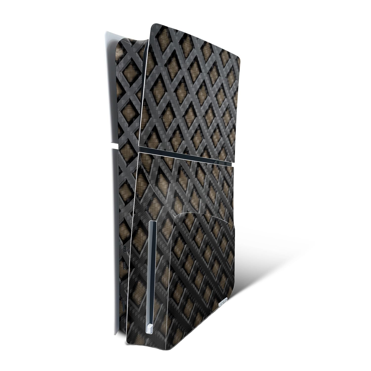 MightySkins Carbon Fiber Skin for PS5 PlayStation 5 Slim Disc Edition Console Only - Black Wall Protective  Durable Textured Carbon Fiber Finish Easy to Apply Made in The USA