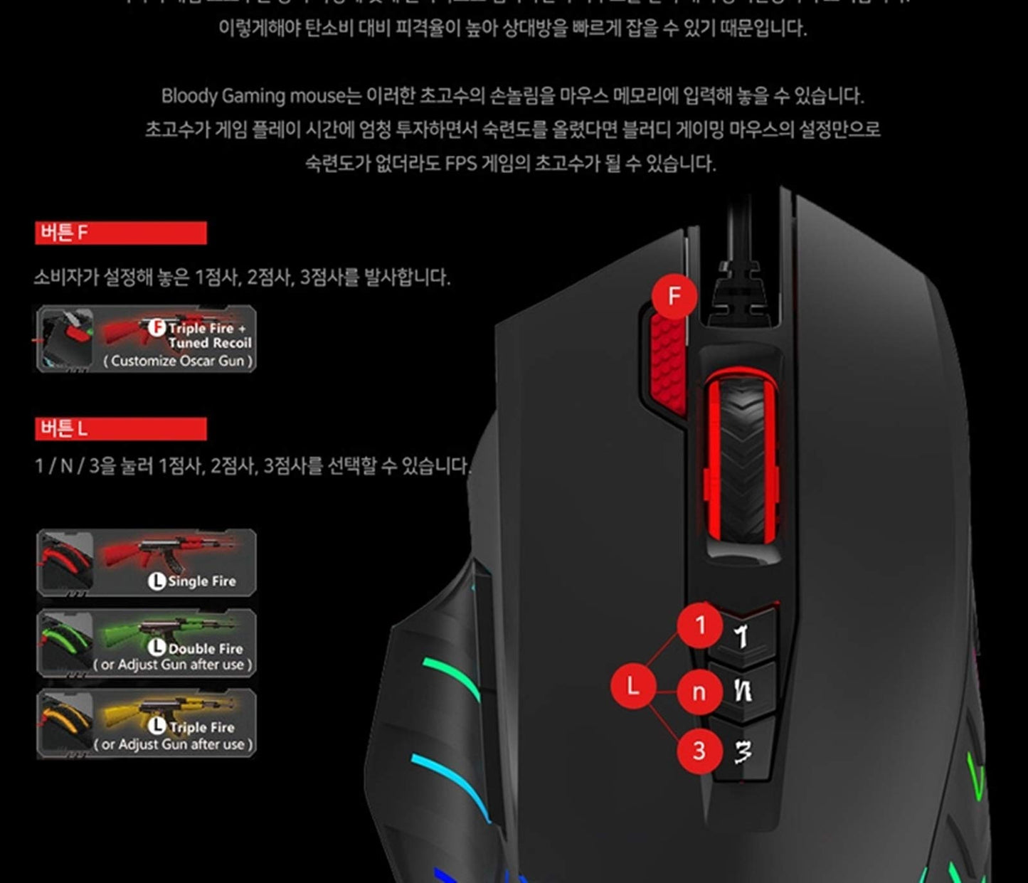 Sky Digital Bloody J95 Wired Gaming Mouse - Multicolored, Precision Performance