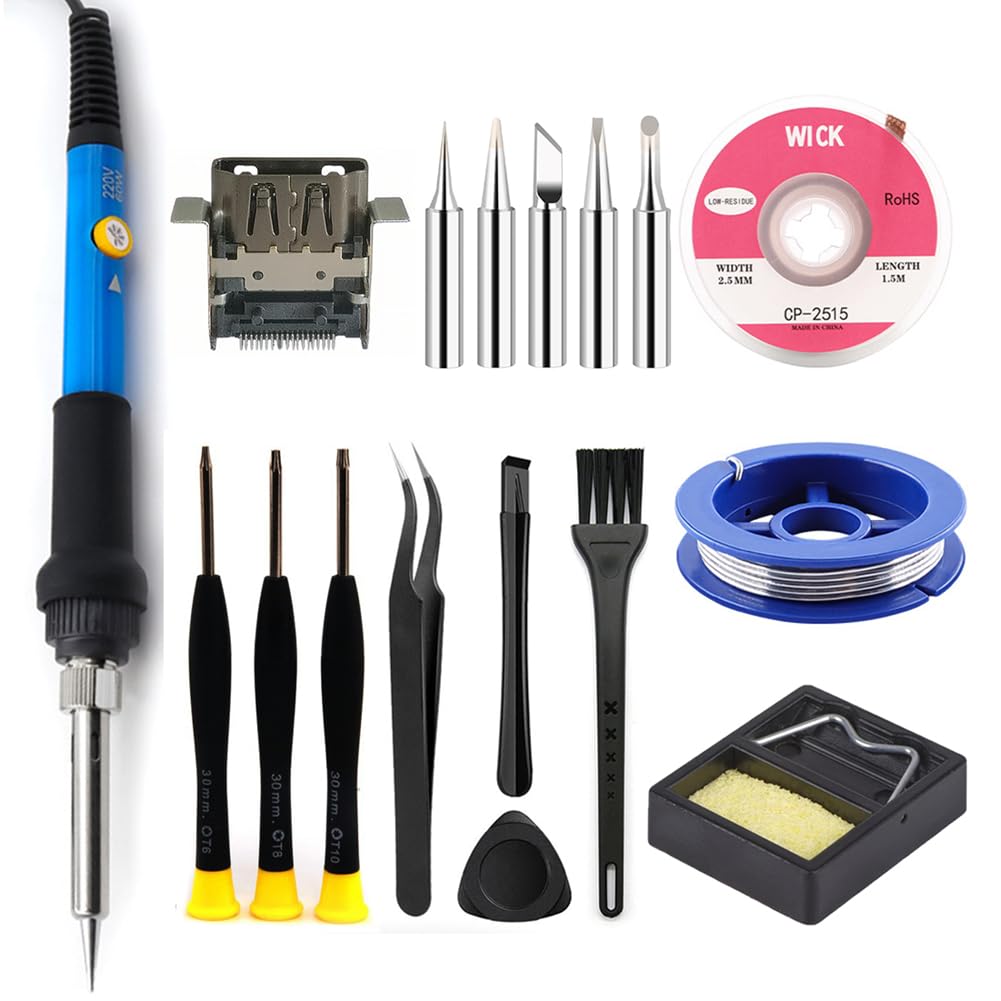 MYPUQIAO HDMI Port Repair Kit for Xbox Series X  with 60W Soldering Iron Station  Screwdrivers & Full Tool Set for Xbox Series X Console HDMI Port Replacement(xsx-1k)