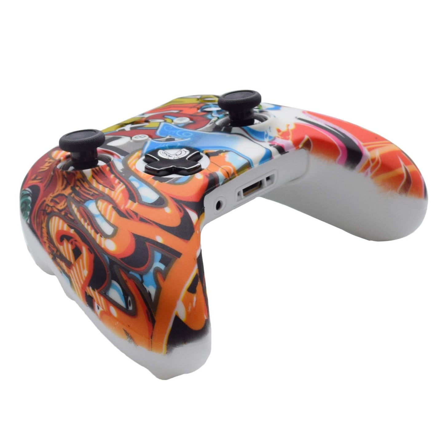 Hikfly Silicone Gel Cover for Xbox One/Xbox One S/Xbox One X Controller - White Octopus with 8 Thumb Grip Caps