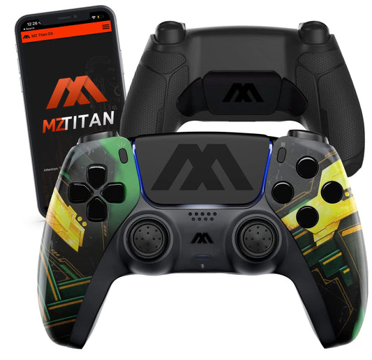 MODDEDZONE Smart Extreme Modded Controller + Anti Recoil 2 Remap Buttons & Interchangeable Thumbsticks & Hair Triggers  Tactical Buttons Compatible with PS5 Custom Controller PC (Ragnarok)