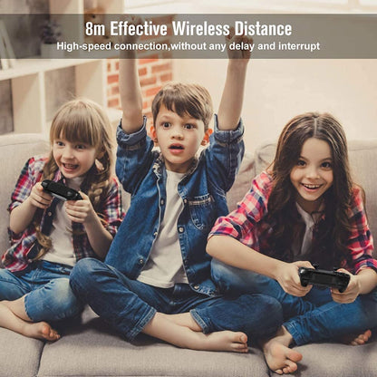 Burcica PS3 Wireless Controller 2 Pack - Motion Sense, Dual Vibration, BlueFlash & RedFlash