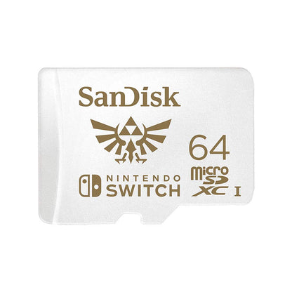 SanDisk 64GB microSDXC UHS-I Card for Nintendo Switch - Black, Model SDSQXAT-064G-GN6ZA
