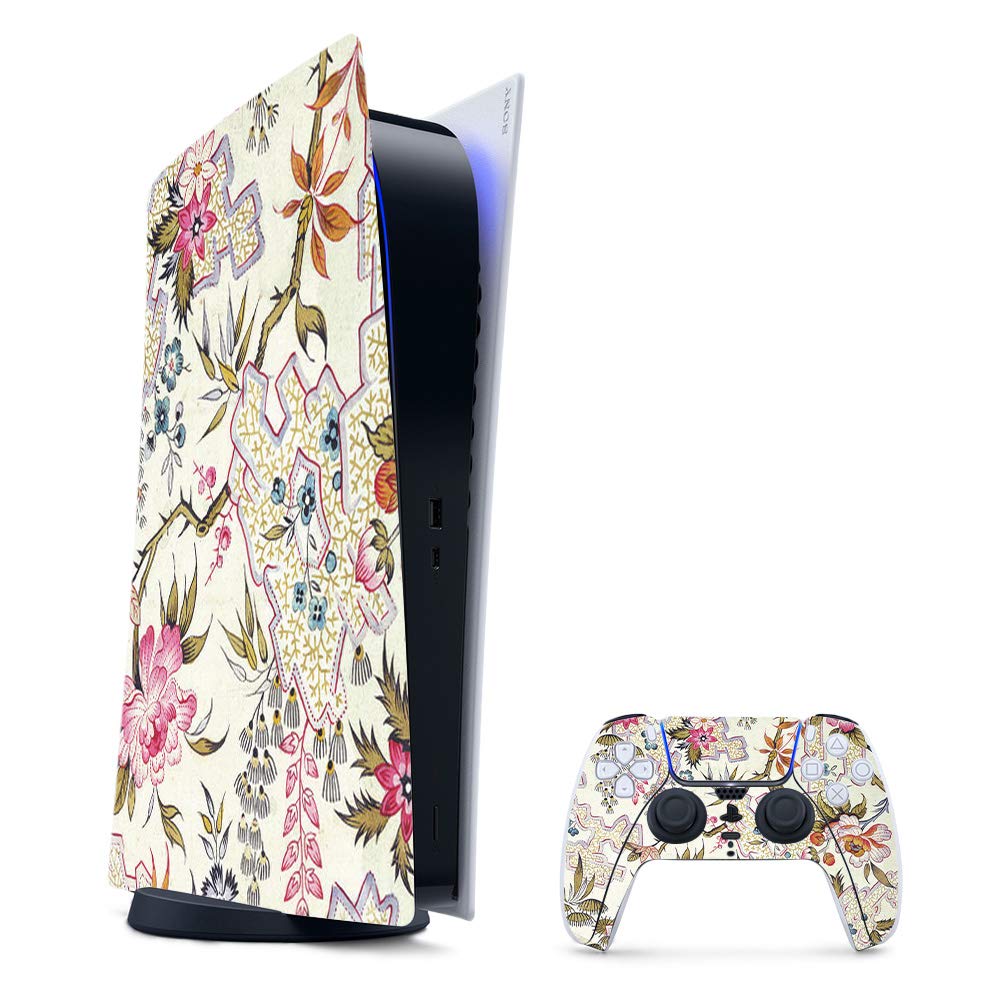 MightySkins Gaming Skin for PS5 / Playstation 5 Digital Edition Bundle - Floral Design | Protective Viny wrap | Easy to Apply and Change Styles | Made in The USA
