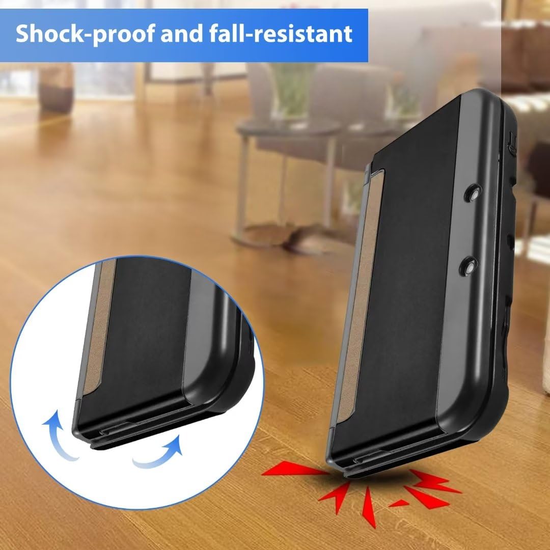 BLUE ELF Black Shockproof Case Cover for New Nintendo 3DS LL XL 2015 - Hard Shell Skin