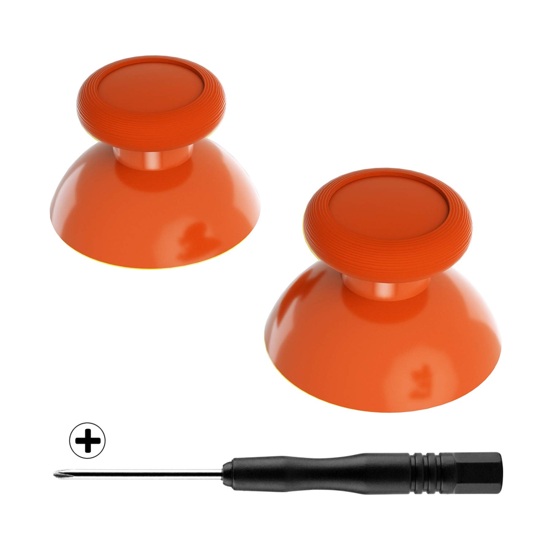 eXtremeRate Orange Replacement 3D Joystick Thumbsticks  Analog Thumb Sticks with Cross Screwdriver for Nintendo Switch Pro Controller