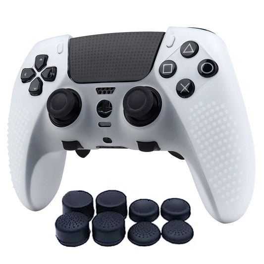 Ralan Silicone Skins with 8 Thumb Grips Compatible with PS5 Dualsense Edge Controller PlayStation 5 Accessories  Sweat-Proof Anti-Slip Controller Cover Skin Protector