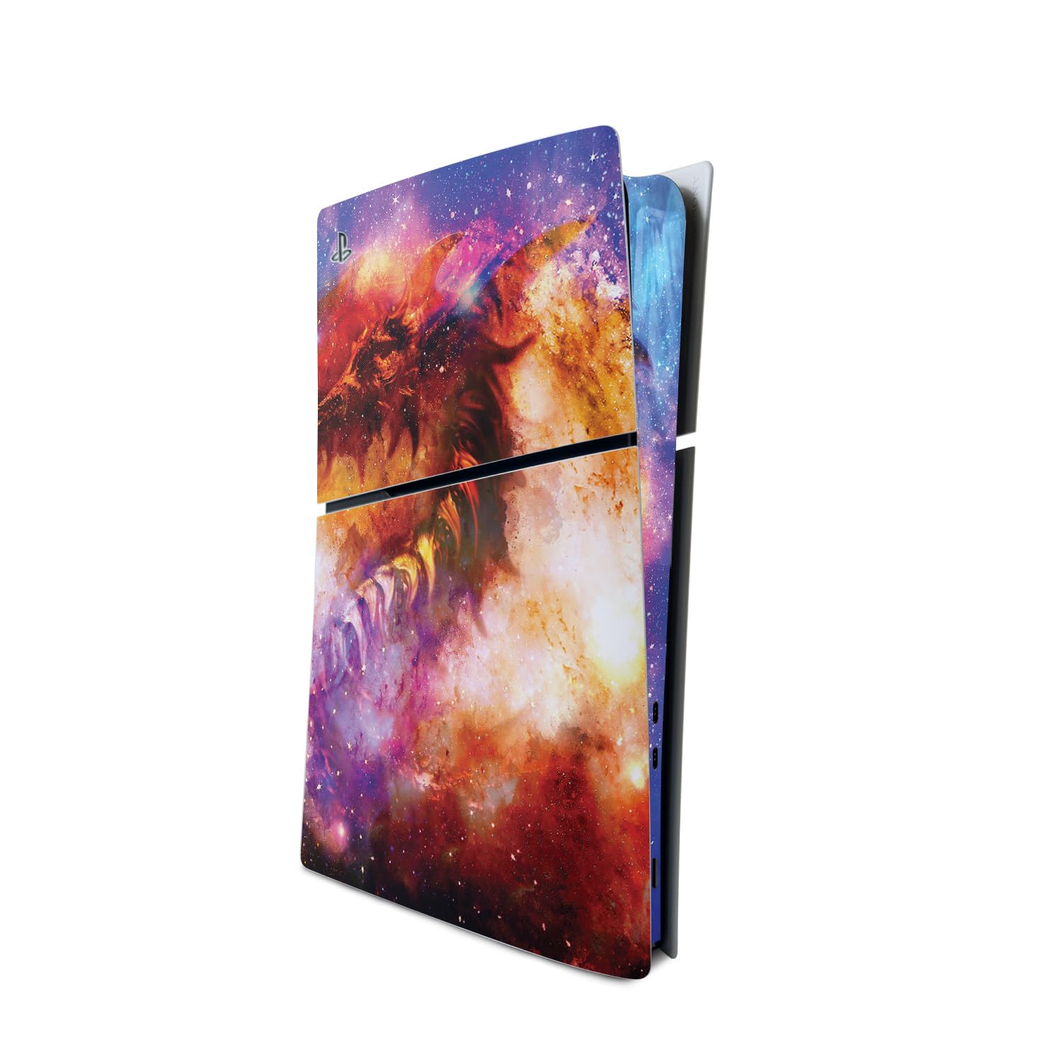 MightySkins Skin Compatible with Playstation 5 Slim Digital Edition Console Only - Dragon Nebula | Protective  Durable  and Unique Vinyl Decal wrap Cover | Easy to Apply | Made in The USA