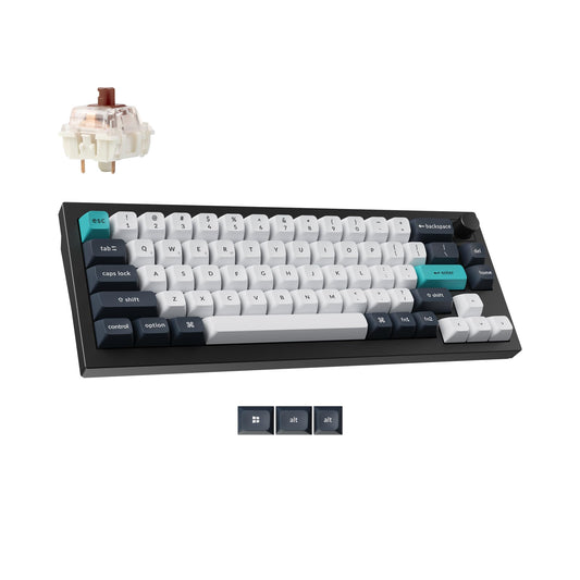 Keychron Q2 Max Wireless Custom Mechanical Gaming Keyboard  QMK/VIA Programmable Knob 2.4 GHz/Bluetooth 5.1/Wired  65% Compact RGB Hot-Swap with Gateron Brown Switch for Mac Windows Linux - Black