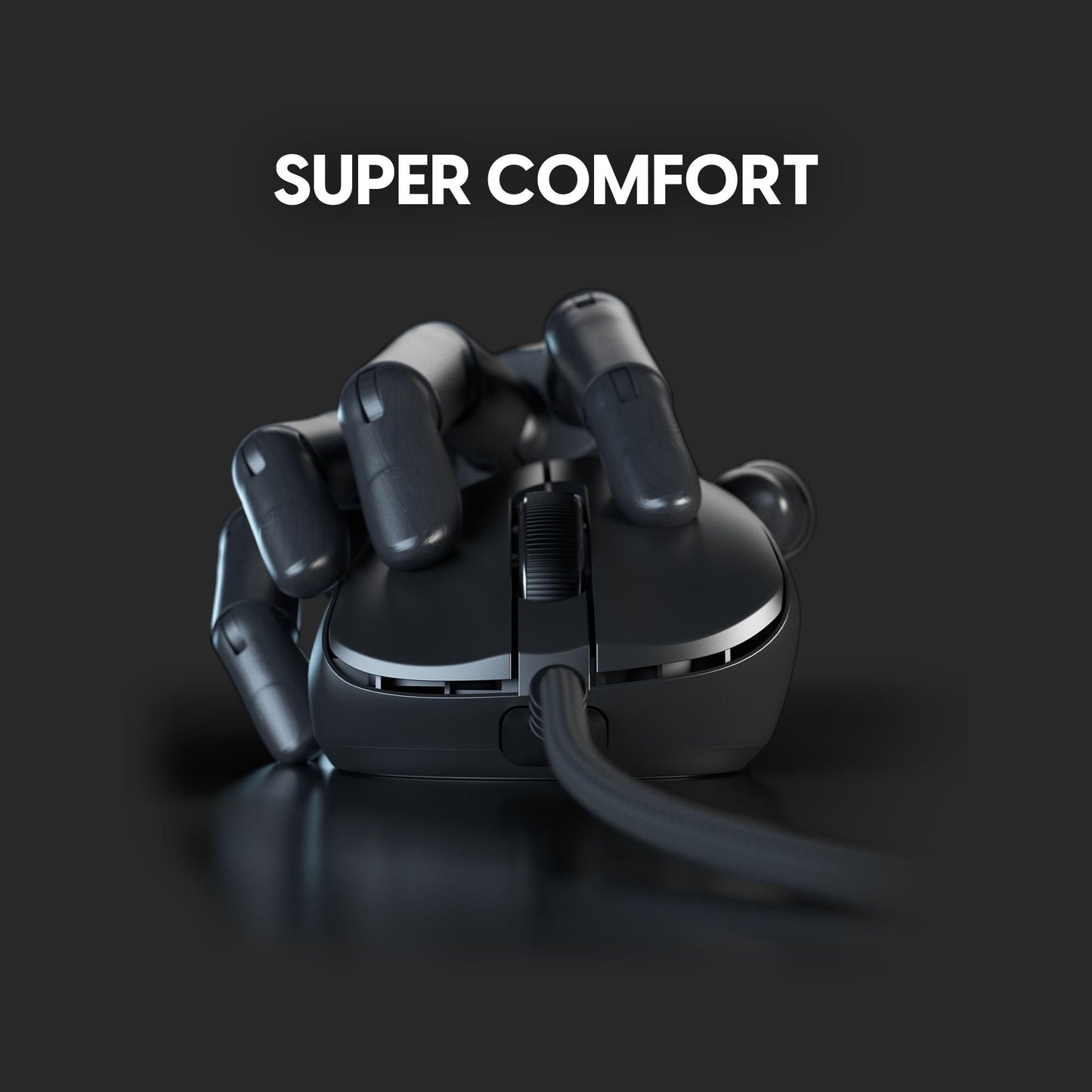 Pulsar Gaming Gears Xlite Wired Gaming Mouse - Ultra Lightweight 52g, 26000 DPI, Ergonomic, Black, Medium, Model PXV321D