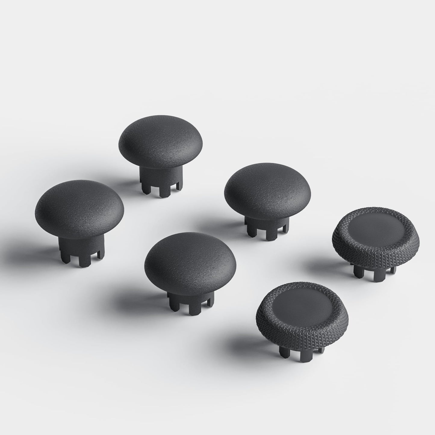 Performance Thumbstick Caps Replacement Kit for PS5 DualSense Edge Controller  Thumb Stick Grips Accessories for PlayStation 5 Pro Elite Controller (Standard Concave*2  Low Dome*2  High Dome*2  Black)