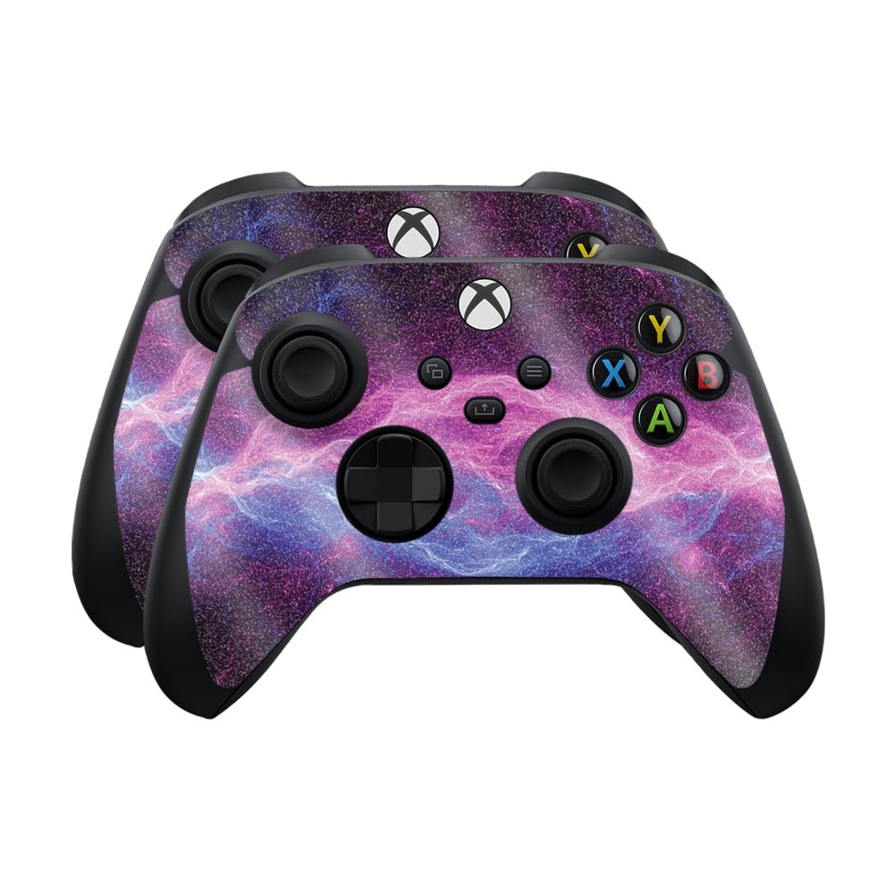 Glossy Glitter Skin Compatible with Microsoft Xbox Series X|S Controller (2 Pack) - Raw Energy - Premium 3M Vinyl Protective Wrap Decal Cover - Easy to Apply | Crafted in The USA by MightySkins