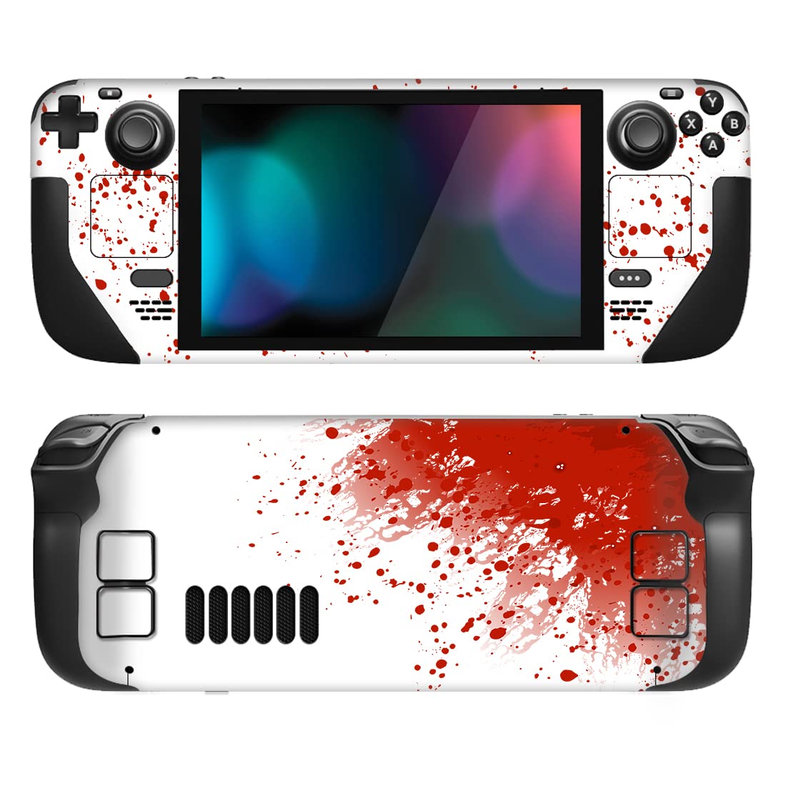 PlayVital Full Set Protective Skin Decal for Steam Deck LCD  Custom Stickers Vinyl Cover for Steam Deck OLED - Blood Splash