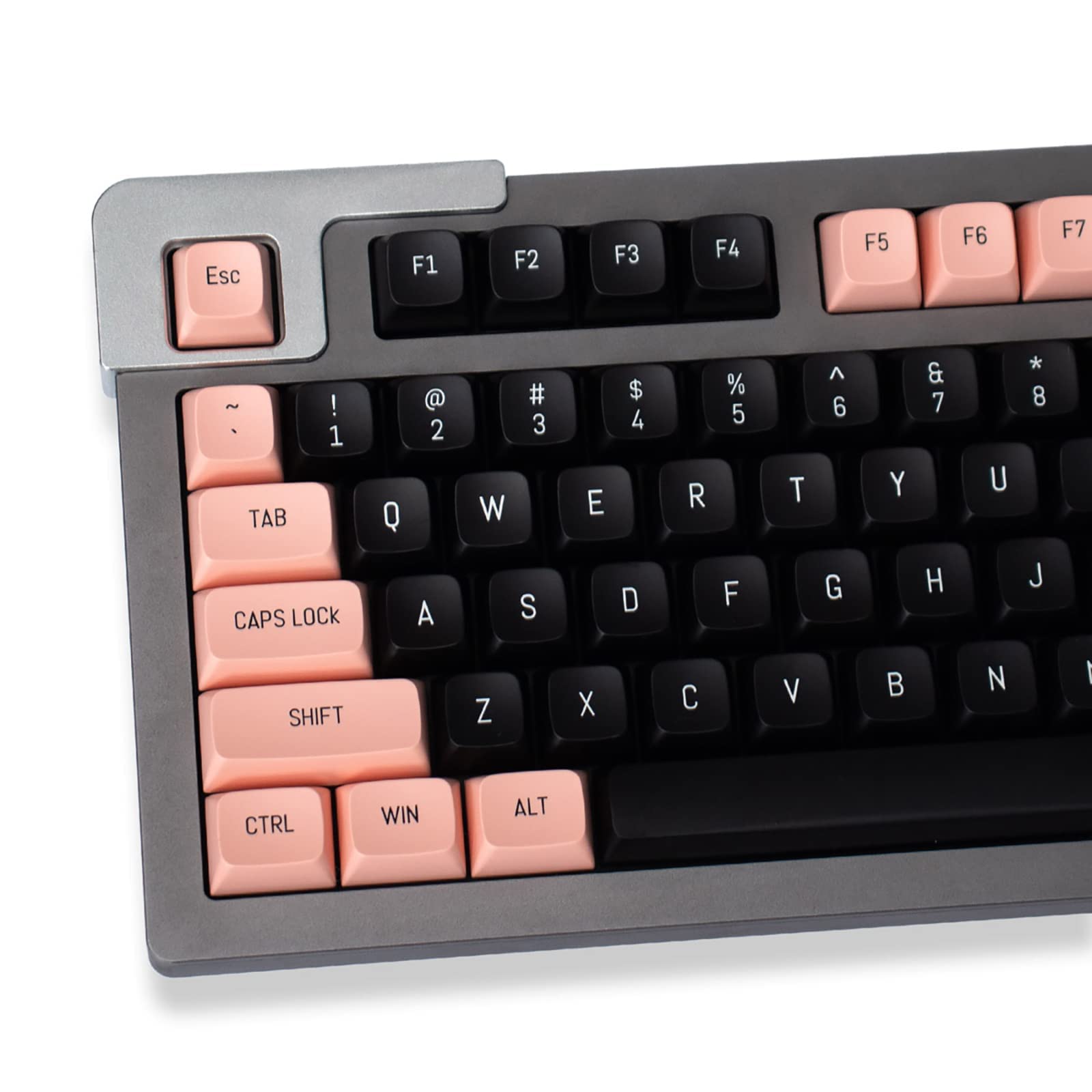 Pink and Black Keycaps 150 Keys Doubleshot MSA Profile Custom Keycaps for 61/64/68/84/87/96/104/108 Gaming Keyboard
