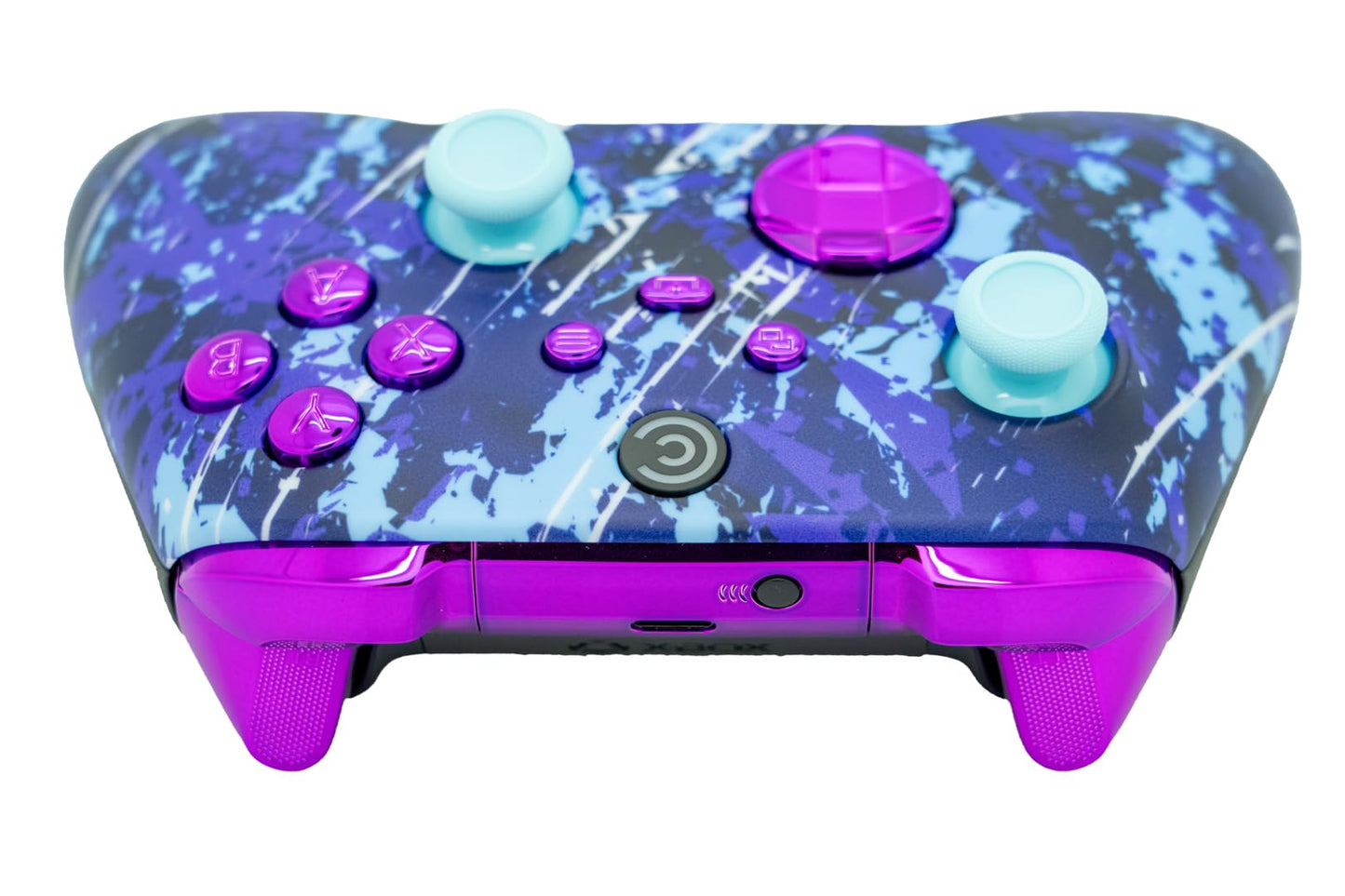 Custom Controllerzz Wireless Controller for Xbox Series X/S, Xbox One & PC - Midnight Surge & Purple Chrome Inserts