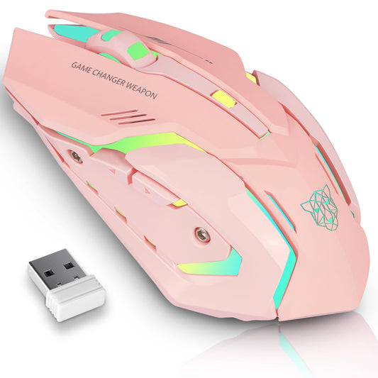 Lacolain Gaming Mouse, 4 DPI Settings Up to 3600 DPI, Light Up RGB Ergonomic Optical Gaming Mice for Laptop/mac, Computer Wired 