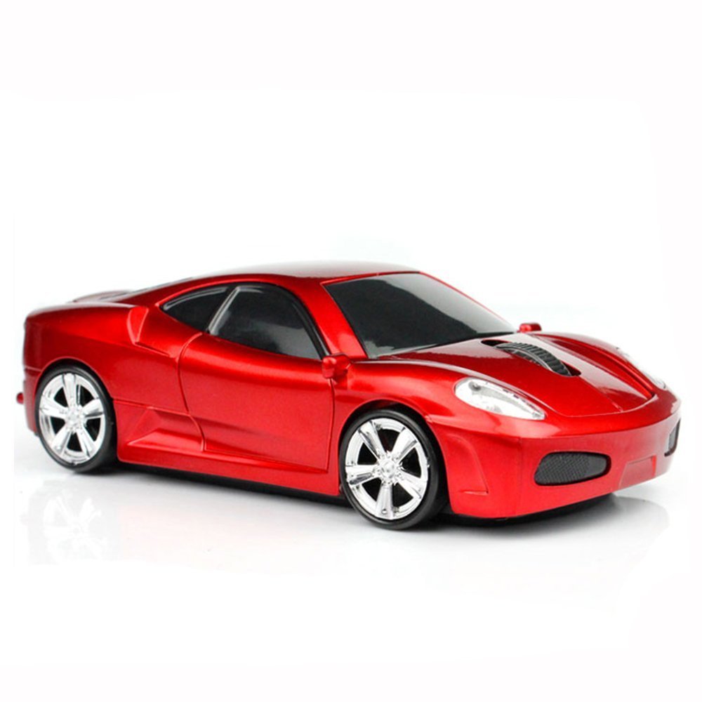 MGbeauty Wireless Gaming Mouse - 2.4GHz Optical, 1600 DPI, Red, 120x60x35mm, Model N-M005b, Plastic Construction