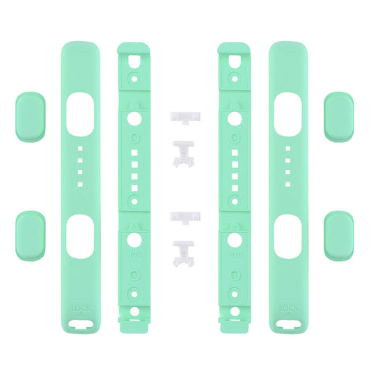 eXtremeRate DIY Replacement Shell for Joycon Strap  Mint Green Custom Controller Wrist Strap Housing Buttons for Nintendo Switch & Switch OLED Model - 2 Pack
