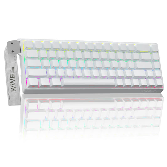 AULA WIN68 HE Mechanical Gaming Keyboard 60%  Hall Effect Magnetic Switch  Fast Trigger Mode Adjustable Actuation  8000Hz Polling Rate  RGB Backlit  Wired White Keyboard for Laptop/PC Gamer