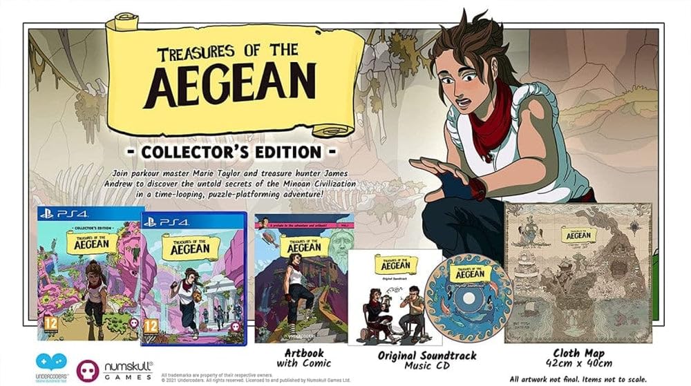 Numskull Games Treasures of the Aegean for PS4 - Adventure Game, Model 5056280435310