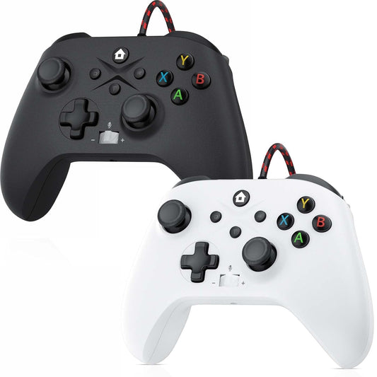 Gamrombo 2 Pack Wired Controlle Compatible with Xbox Series X/S/Xbox One/Xbox One S/One X, PC with Turbo/Macro Function /3.5mm H