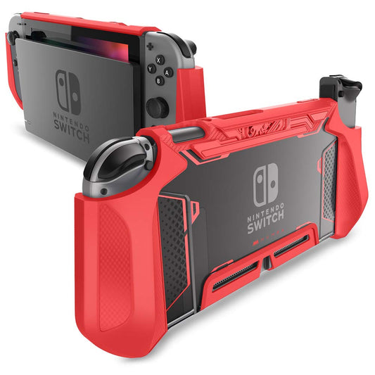 Mumba Dockable Case for Nintendo Switch  [Blade Series] TPU Grip Protective Cover Case Compatible with Nintendo Switch Console and Joy-Con Controller (Red)