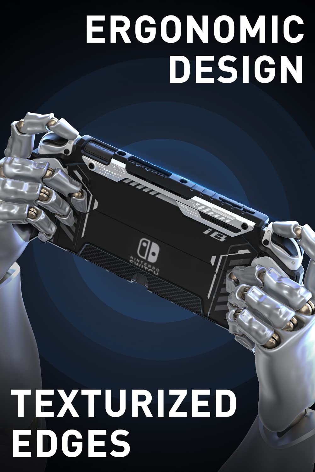 i-Blason Armorbox for Nintendo Switch OLED - Dockable, Anti-Scratch Case, Comfortable Grip, White