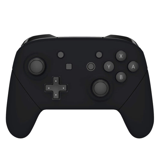 eXtremeRate Black Faceplate Backplate Handles for Nintendo Switch Pro Controller, Soft Touch DIY Replacement Grip Housing Shell 