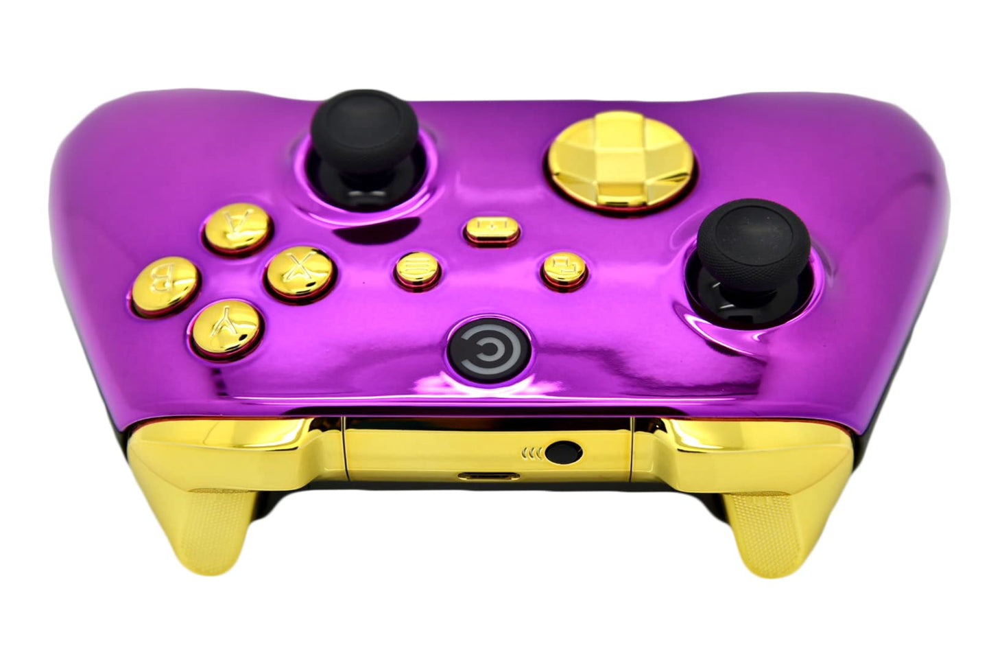 Custom Controllerzz Wireless Controller for Xbox Series X/S & PC - Purple Chrome & Gold Inserts
