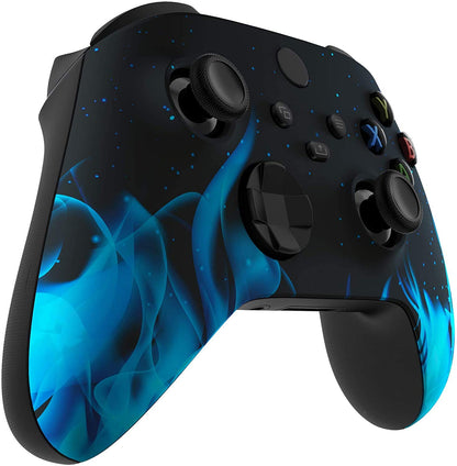Custom Controllerzz Wireless Controller for Xbox Series X/S & One - Soft Touch Feel - X/S Blue Flame