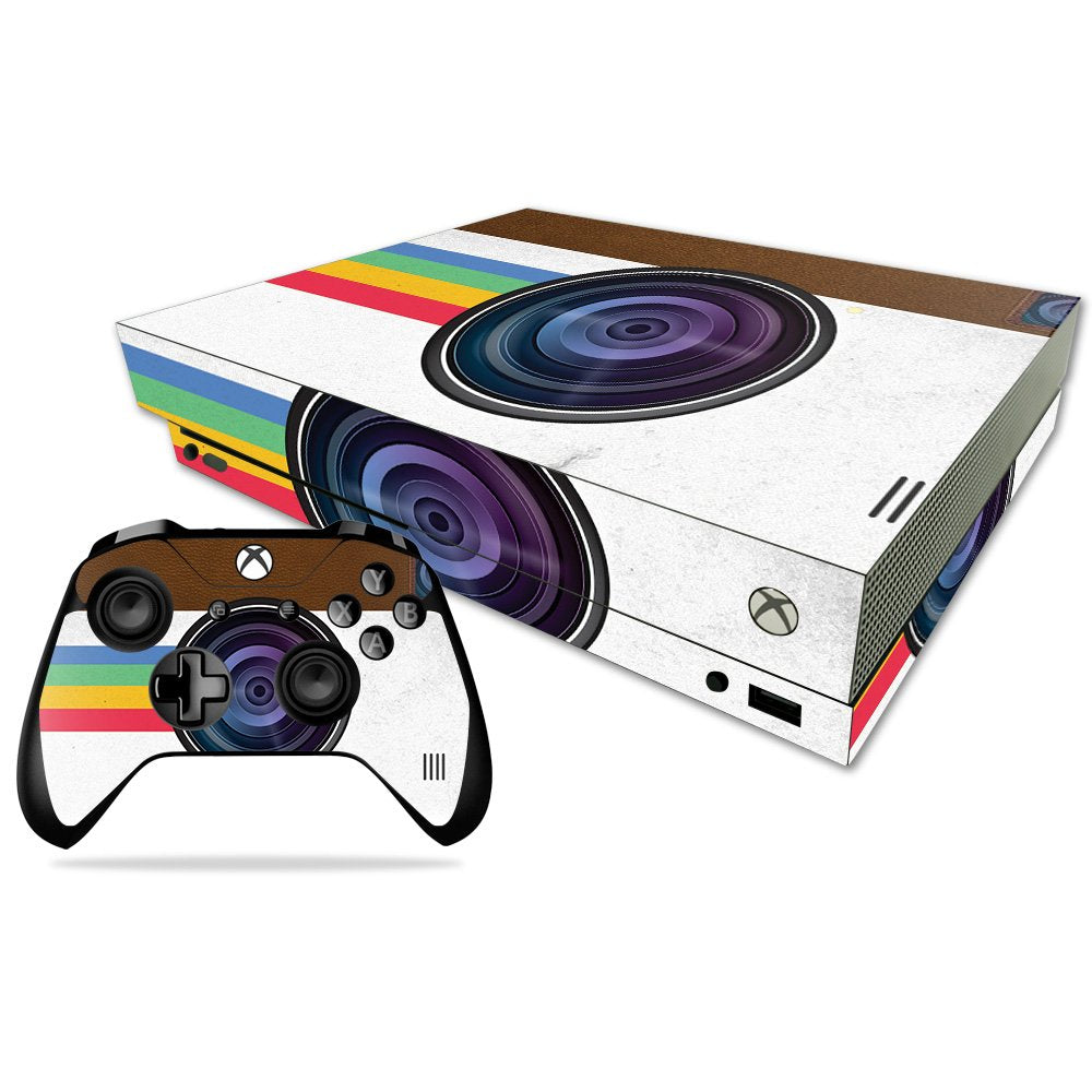 MIGHTY SKINS Xbox One X Skin - Vintage Polaroid Vinyl Decal Wrap, Durable & Unique, Easy to Apply/Remove, Model MIXBONXCMB-Vintage Polaroid