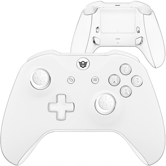 HEXGAMING BLADE Wireless Controller for Xbox Series X & S  for Xbox One  and for Windows 7/8/10-2 Remappable Back Buttons - Triggers Stop - Interchangeable Thumbsticks - White Labeled