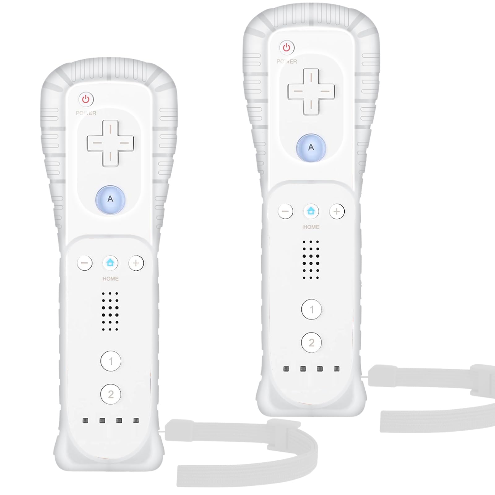 Yosikr Wii Controller 2 Pack  Wii Remote Controller with Silicone Case and Wrist Strap Compatible for Wii/Wii U (White and White)