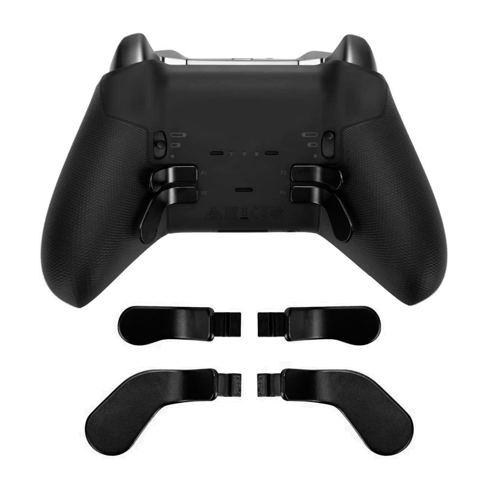 Cuifati Controller Paddles for One Elite Controller Series 2 Premium Stainless Steel Metal Material 4pcs Controller Paddles (Black)