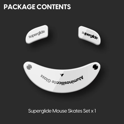 Pulsar Gaming Gears Superglide Mouse Feet - Ultra Strong Glass, Small, GHSSGW, Fast & Smooth, Ideal for G-Wolves Hati-S Wireless