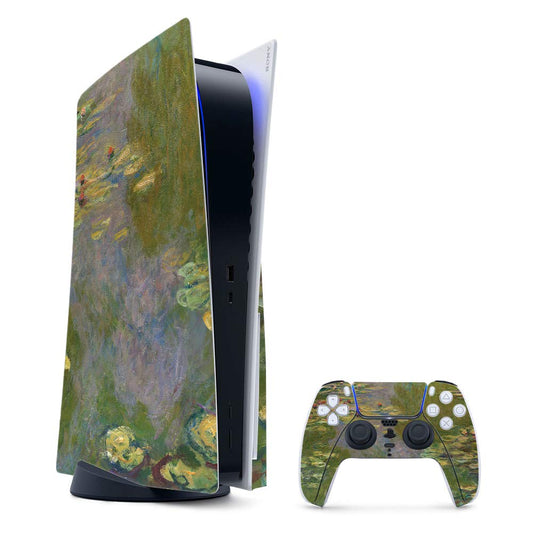 MightySkins Gaming Skin for PS5 / PlayStation 5 Bundle - Water Lilies | Protective Viny wrap | Easy to Apply and Change Style | Made in The USA