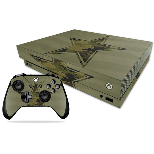 MIGHTY SKINS Xbox One X Skin - Army Star Vinyl Decal Wrap, Durable & Easy to Apply, Model MIXBONXCMB-Army Star