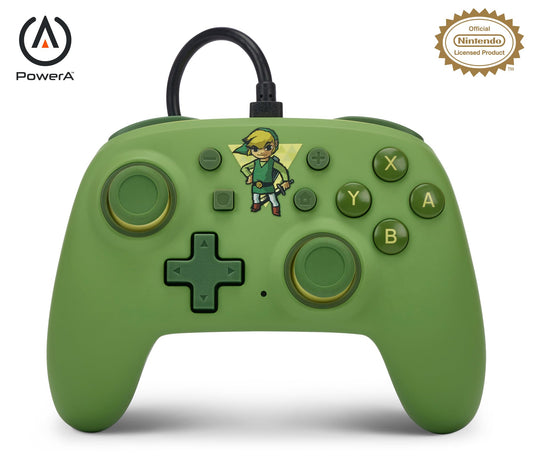 PowerA Nano Wired Controller for Nintendo Switch - Toon Link  Nintendo Switch - OLED Model  Gamepad  game controller  Compact  Smaller  Portable