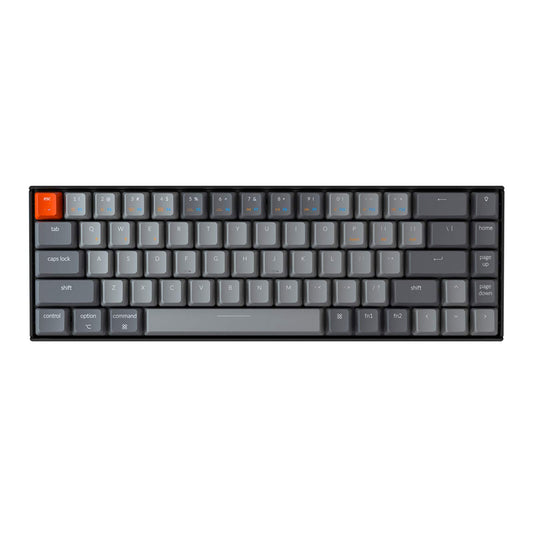 Keychron K6 Wireless Mechanical Gaming Keyboard, 65% Compact, Gateron G Pro Red Switch, RGB Backlit, Rechargeable, Model K6-V1