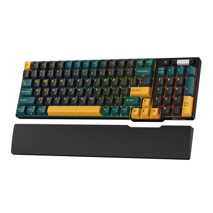 RK ROYAL KLUDGE RK96 90% Wireless Mechanical Keyboard - Hot Swappable, RGB, Volume Control, Linear Viridian Switch, Marrs Green