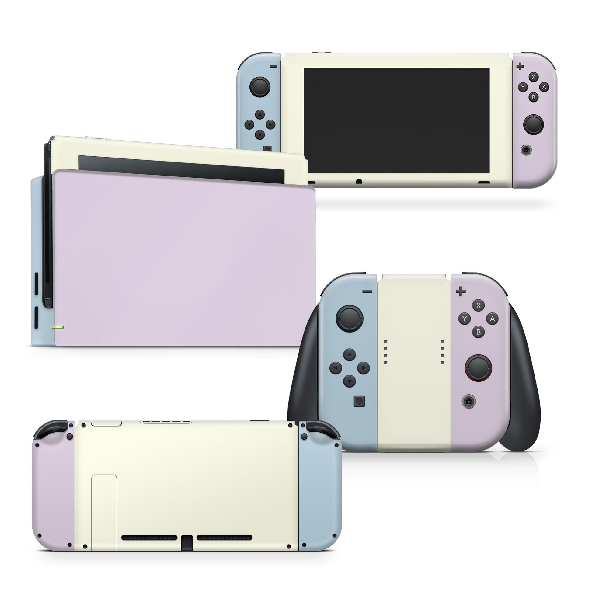 Tacky Design Classic colorwave Skin Compatible with Nintendo Switch Skin Wrap Cover  Color Blocking Skin for Switch Stickers  Premium 3M Vinyl (Pastel Blue & Lavender  Nintendo Switch (2017))
