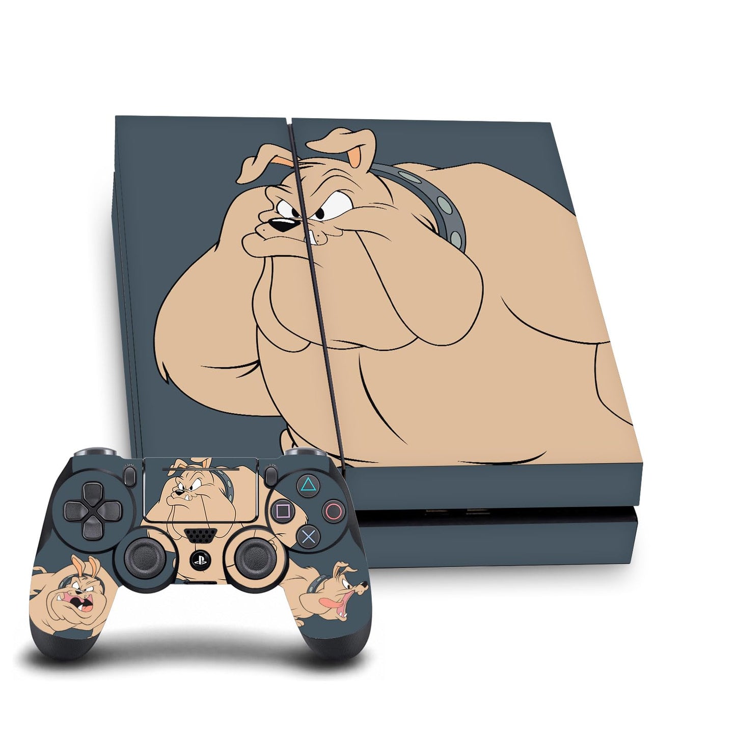 Head Case Designs Officially Licensed Looney Tunes Hector The Bulldog Graphics and Characters Vinyl Gaming Skin Decal Compatible With Sony PlayStation 4 PS4 Console and DualShock 4 Controller Bundle